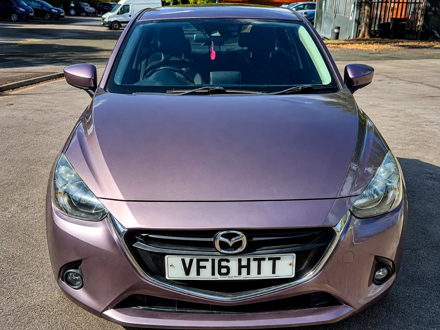 Mazda2 SE-L front view with registration VF16 HTT