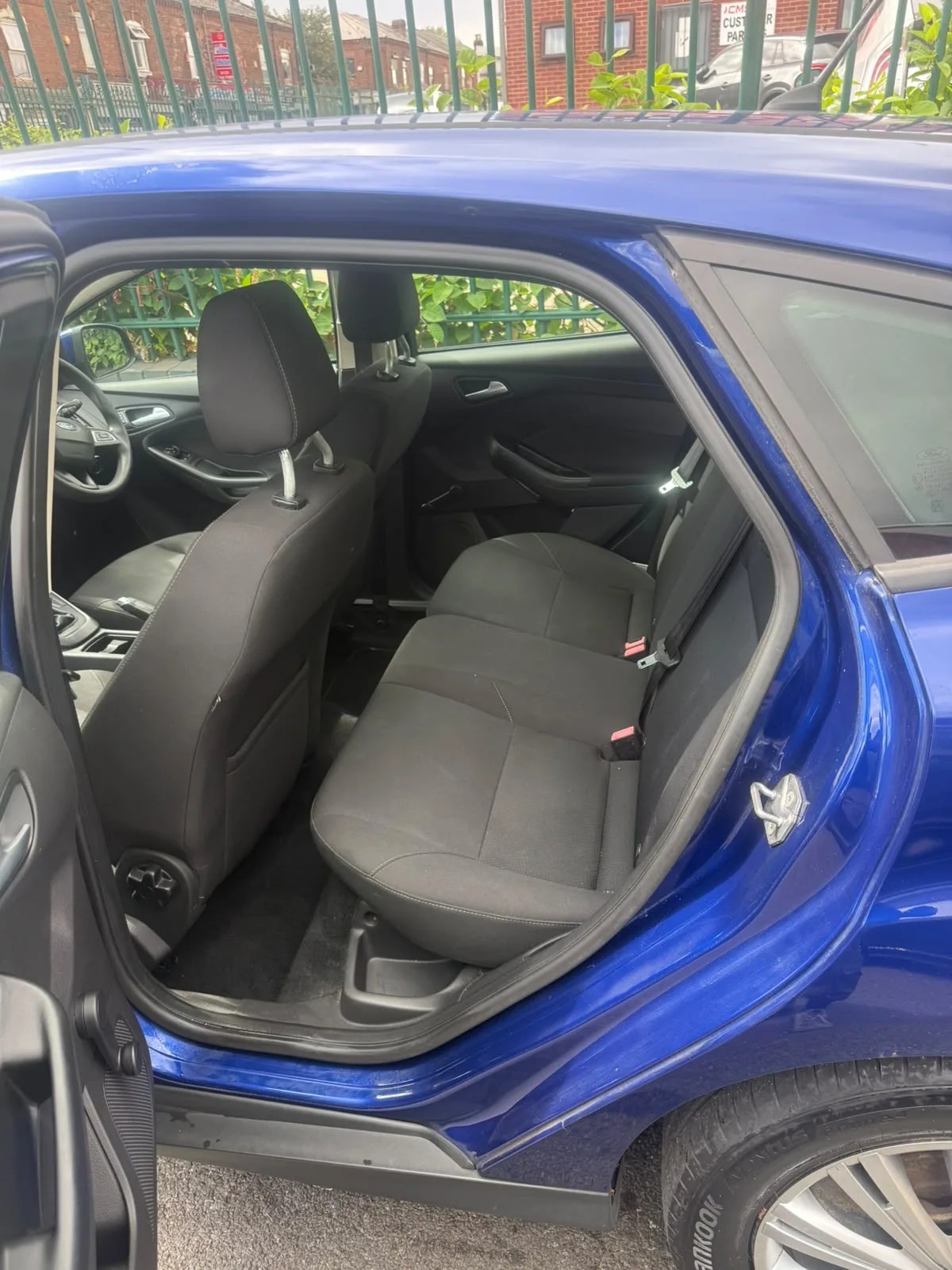 Ford Focus rear seats with door open