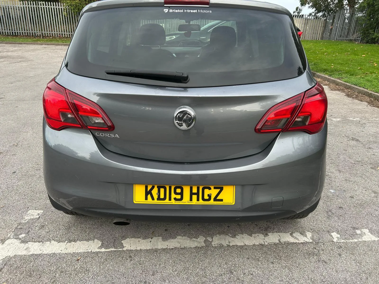 2019 Vauxhall Corsa, straight rear view