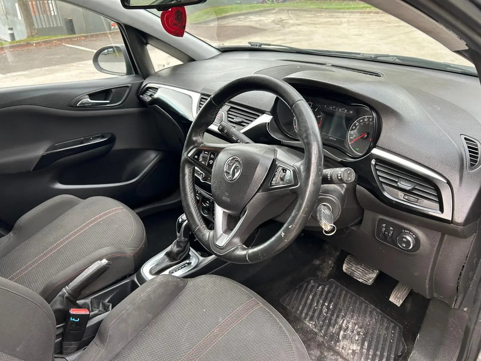 Vauxhall Corsa driver's area and steering wheel